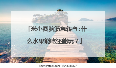 米小圈脑筋急转弯:什么水果能吃还能玩？