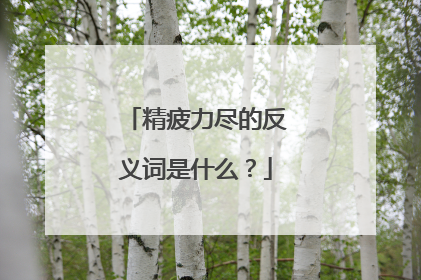 精疲力尽的反义词是什么？