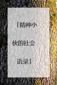 精神小伙的社会语录