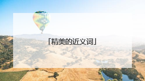 精美的近义词