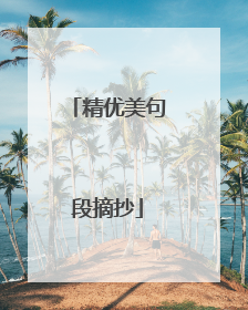 精优美句段摘抄