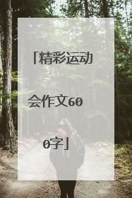 精彩运动会作文600字