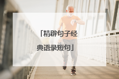 精辟句子经典语录短句