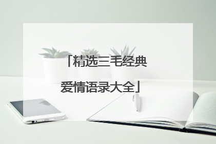 精选三毛经典爱情语录大全