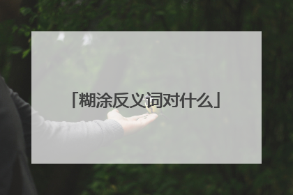 糊涂反义词对什么