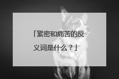 紧密和痛苦的反义词是什么？