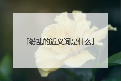 纷乱的近义词是什么