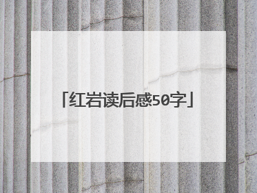 红岩读后感50字