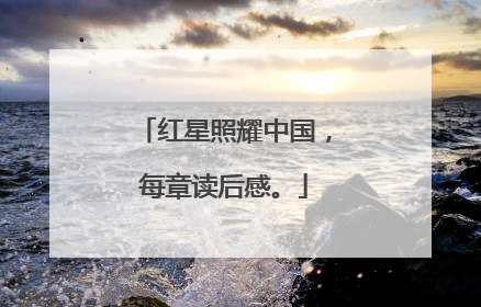 红星照耀中国，每章读后感。
