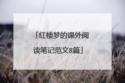 红楼梦的课外阅读笔记范文8篇