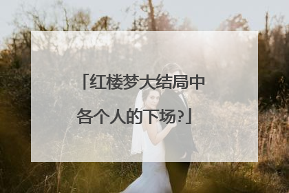 红楼梦大结局中各个人的下场?