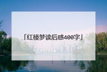 红楼梦读后感400字