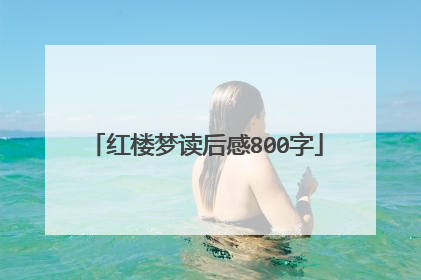 红楼梦读后感800字