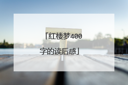 红楼梦400字的读后感
