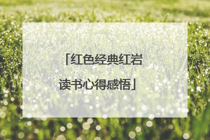 红色经典红岩读书心得感悟