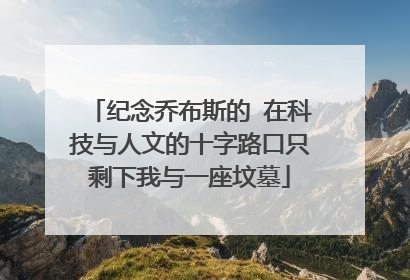 纪念乔布斯的 在科技与人文的十字路口只剩下我与一座坟墓