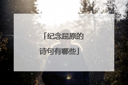 纪念屈原的诗句有哪些