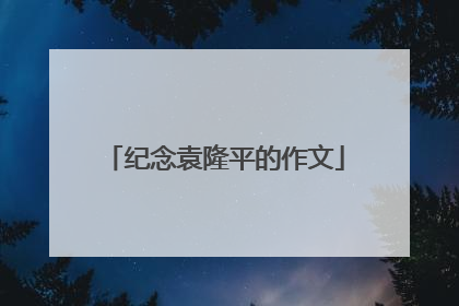 纪念袁隆平的作文