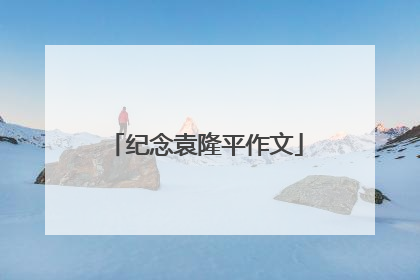 纪念袁隆平作文