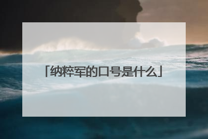 纳粹军的口号是什么