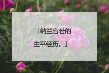 纳兰容若的生平经历。