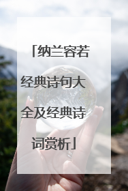 纳兰容若经典诗句大全及经典诗词赏析