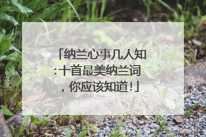 纳兰心事几人知:十首最美纳兰词,你应该知道!