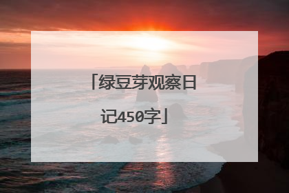 绿豆芽观察日记450字