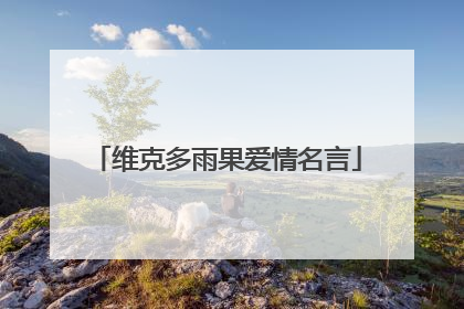 维克多雨果爱情名言