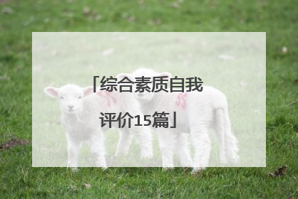 综合素质自我评价15篇