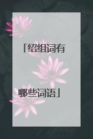 绍组词有哪些词语