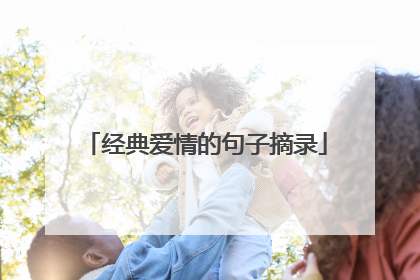 经典爱情的句子摘录