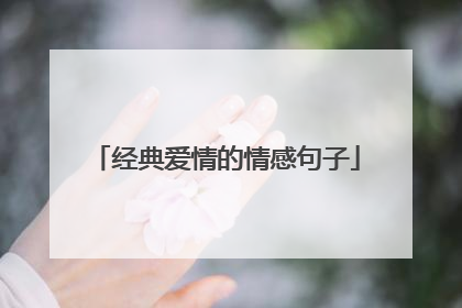 经典爱情的情感句子