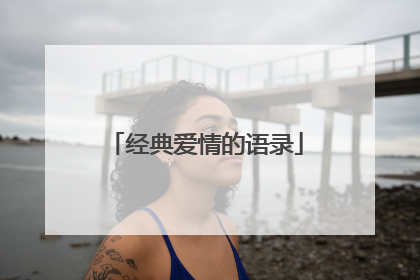 经典爱情的语录