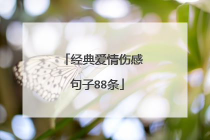 经典爱情伤感句子88条