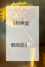 经典爱情寄语