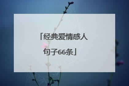 经典爱情感人句子66条