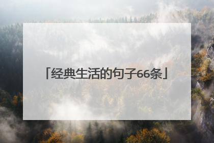 经典生活的句子66条