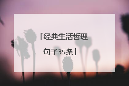 经典生活哲理句子35条