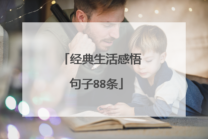 经典生活感悟句子88条