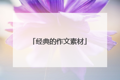 经典的作文素材