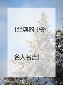 经典的中外名人名言