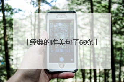 经典的唯美句子60条