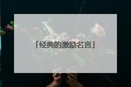 经典的激励名言