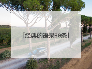 经典的语录80条