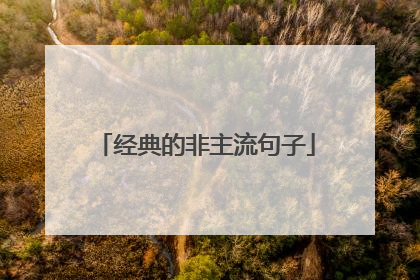 经典的非主流句子