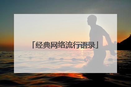 经典网络流行语录