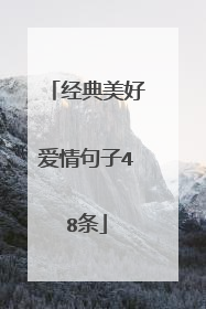 经典美好爱情句子48条