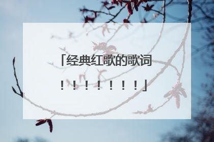 经典红歌的歌词！！！！！！！