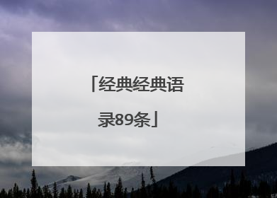 经典经典语录89条